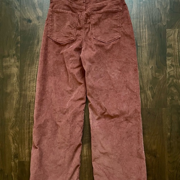 Old Navy Corduroy Pants Extra High Rise Sky-Hi Wide Leg Amber Brick Red Size 6 - Picture 7 of 7